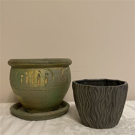 Handpainted Pottery & Glazed Ceramic Planters