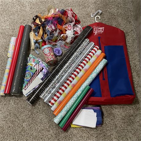 Gift Wrapping Lot with Storage Bag