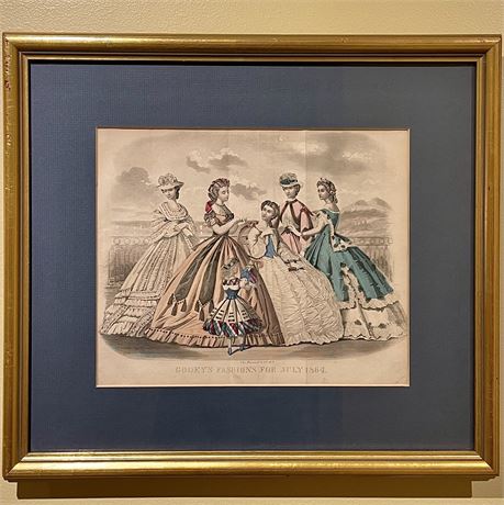 Godey's Fashions for July 1864 Framed Magazine Cover