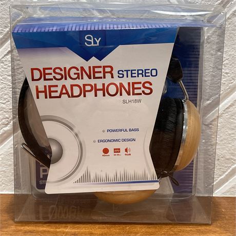 NIB SLY Designer Stereo Headphones