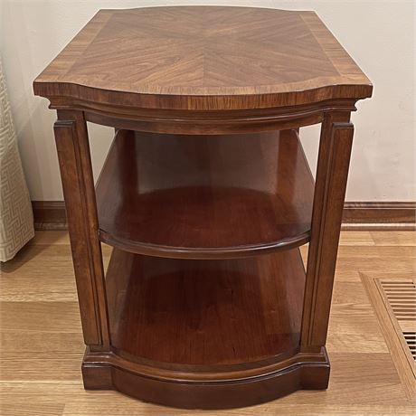 Drexel Heritage 3-Tier Solid Wood Side Table