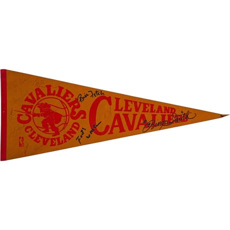 1975-76 Team Signed Cleveland Cavaliers NBA Pennant