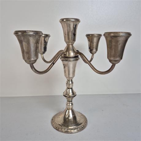 Sterling 5 Candle Cup Candelabra