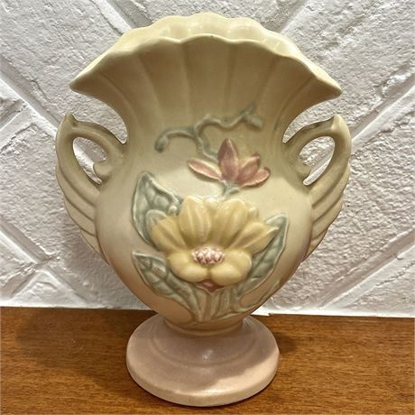 Vintage Hull Art Pottery Magnolia Vase with Scalloped Rim