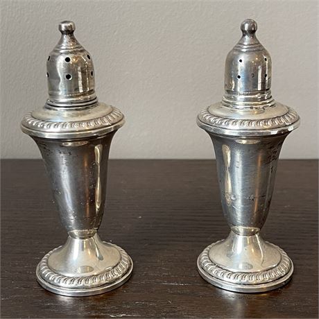 Vtg Empire Sterling Silver Weighted Salt and Pepper Shakers