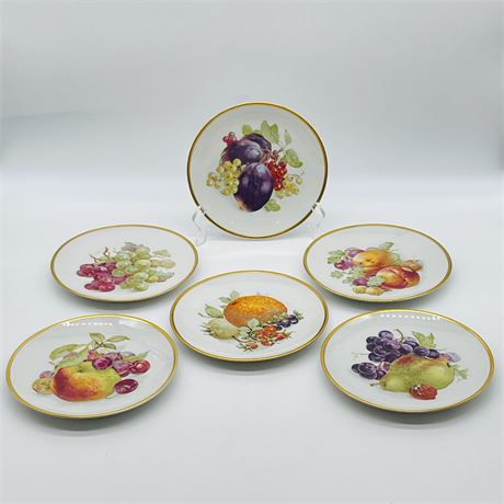 Bavaria Schumann Arzberg 7" Dessert Fruit Plate Set of 6