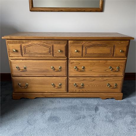 Solid Oak 6 Drawer Dresser by Childcraft Industries
