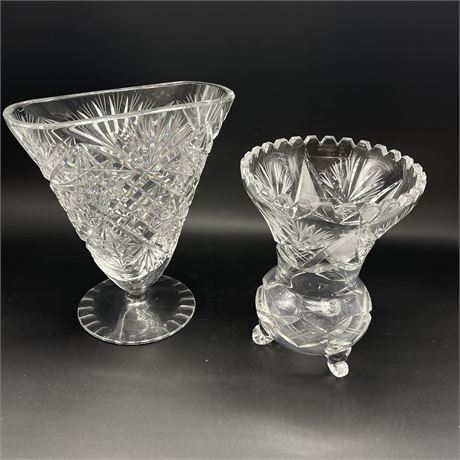 Nice Cut Glass Crystal Vases
