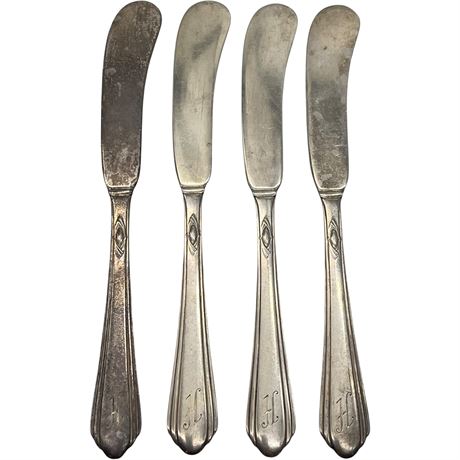 Sterling Silver Butter Knives - Set of 4