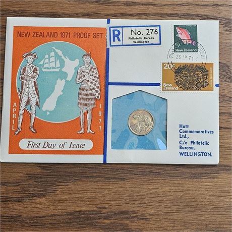 1971 HUTT COMMEMORATIVE NEW ZEALAND FDI PROOF