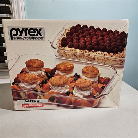 Pyrex- 2 pc. Bakeware NOS Box still partially sealed