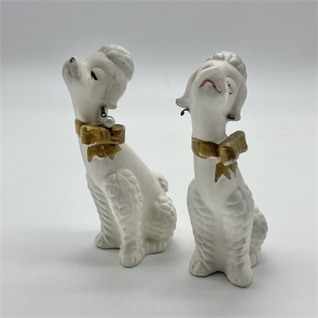 (2) Vtg Napco Poodle Dog Figurines