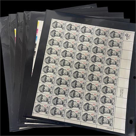 12 Full Sheets of Collectible Stamps