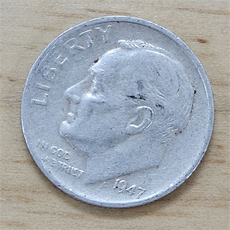 1947 S  Roosevelt Dime 90% Silver