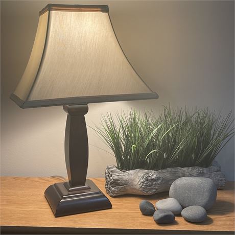 Great Home Decor Bundle with Lamp, Greenery and Large Stones