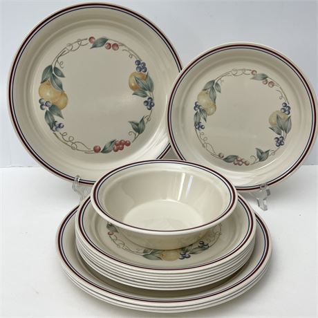 (13pc) Corelle Corning Ware Abundance Fruit Dinnerware