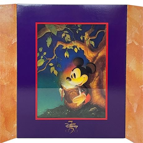 Vtg Walt Disney's Mickey Mouse 75th Anniversary Framable Lithograph