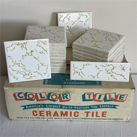 Array of Gold Vein Design Color Tile Ceramic Tiles
