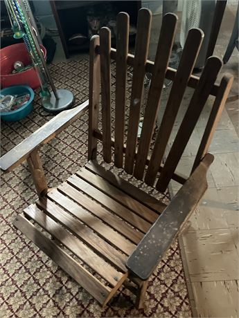 Patio Chair for Outdoor Relaxation, Durable Build, Adirondack