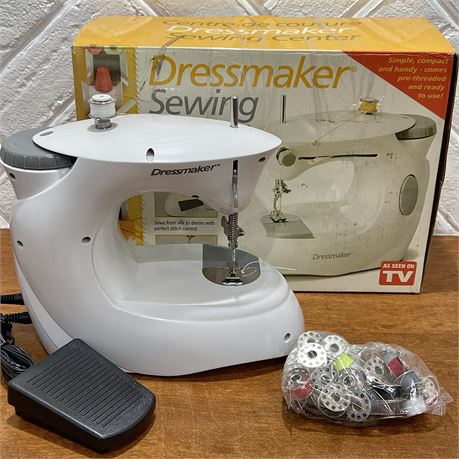 Dressmaker Sewing Center w/ Threaded Bobbins & Box