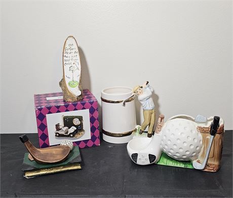 Golf Themed Desk Set