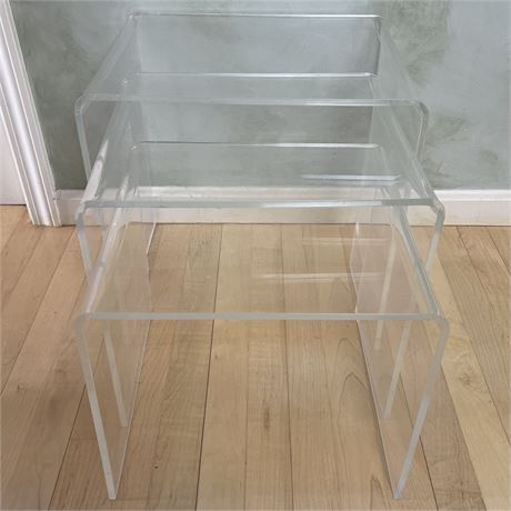 Nesting Acrylic Side Tables / Plant Stands