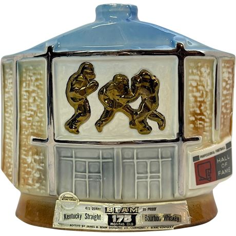 1972 Jim Beam Pro Football Hall of Fame Bourbon Whiskey Decanter