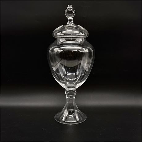Vtg Glass Apothecary Jar