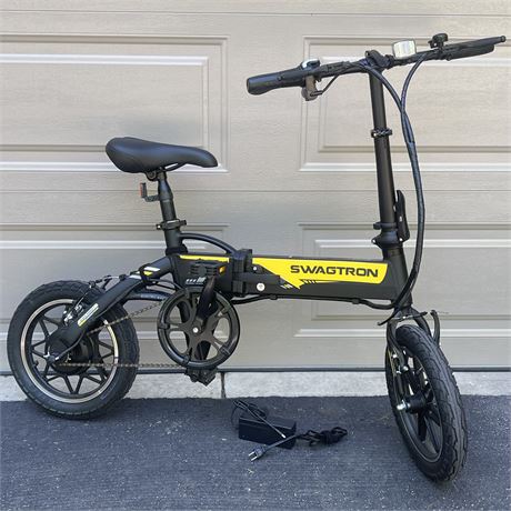 Swagtron EB5 PRO+ Folding Electric Bike w/ Original Shipping Box