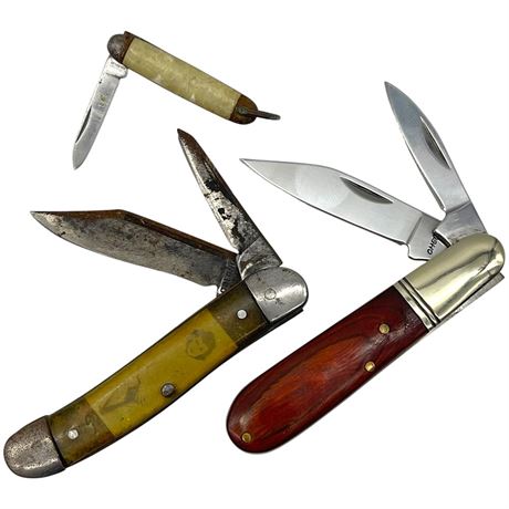 (3) Vtg Folding Pocket Knives