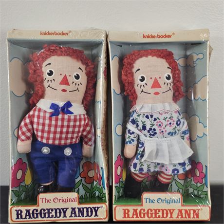 Vintage Knickerbocker Pair Raggety Ann & Andy 6" *NOS*