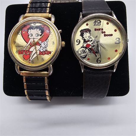 (2) Vintage Betty Boop Watches