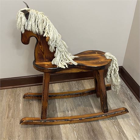 Children's Vintage Wooden Rocking Horse