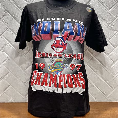 1997 Cleveland Indians Size Medium American League Champion T-Shirt