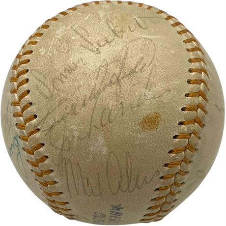 1967 Cle Indians Signed Baseball - 10 Players - Alvis, Siebert, Colavito & More