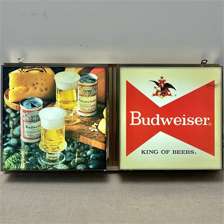 Vtg Lighted Budweiser King Of Beers Sign