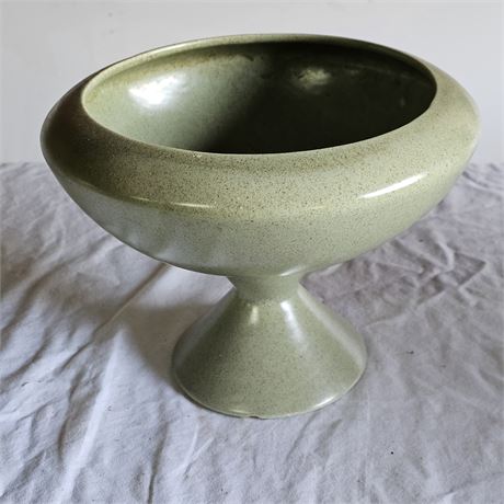 Vintage Haeger Pedestal Planter Green W/Specks