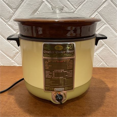 Vtg Sunbeam Crocker-Cooker-Fryer