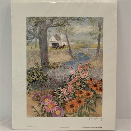 Robert Laessig Pencil Signed "Crossing the Creek" Numbered 211/950 Art Print
