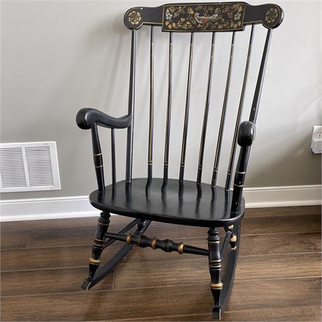 Vtg Hitchcock-Style Rocking Chair