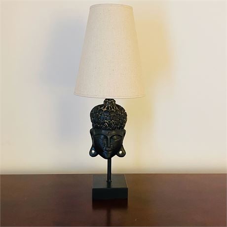 Contemporary Figural Buddha Head Table Lamp