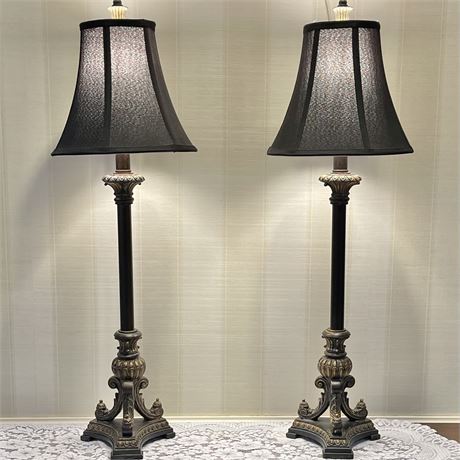 Pair of Antique-Style Buffet Lamps