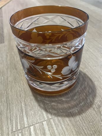 Bohemian Czech  Amber glass
