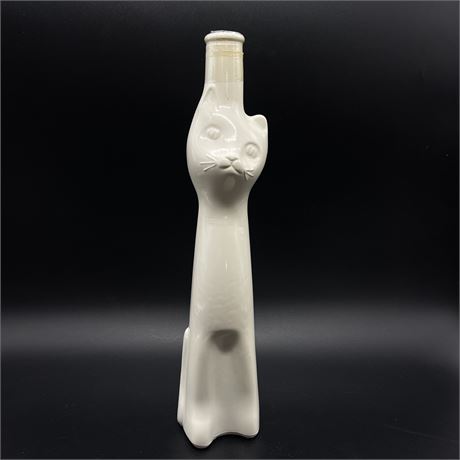 Vtg Moselland Cat Riesling White Glass Wine Bottle (Unopened)