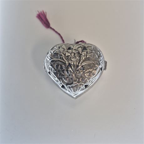 Silver-Tone Metal Re-Gifting Heart