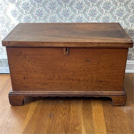 Antique Solid Wood Blanket Chest