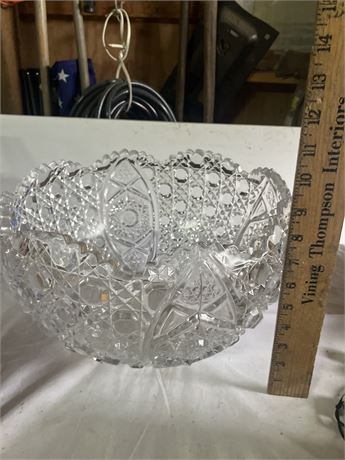 Antique American Brilliant Period exquisite cut glass bow