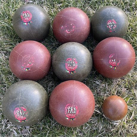 Vintage Fabra Bocce Ball Set