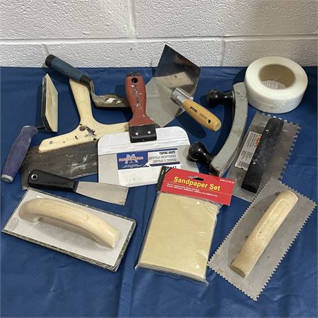 Taping Knives, Trowels, Grouters, Chisels, & More