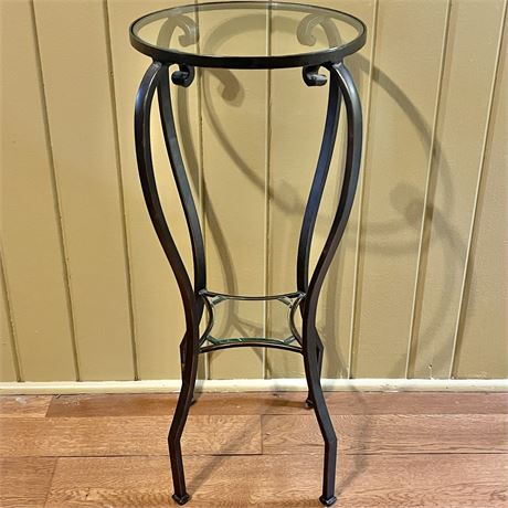 Pier 1 Imports Chasca Iron & Glass 2-Tier Side Table